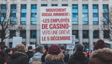 Mouvement social imminent : les employés de casino vers une grève le 5 décembre