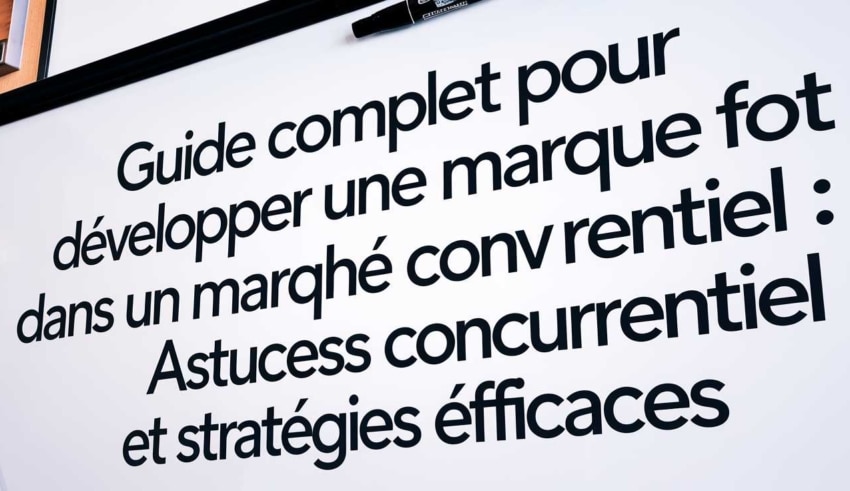 Guide complet pour d&eacute;velopper une marque forte dans un march&eacute; concurrentiel : astuces et strat&eacute;gies efficaces