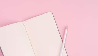 white notebook