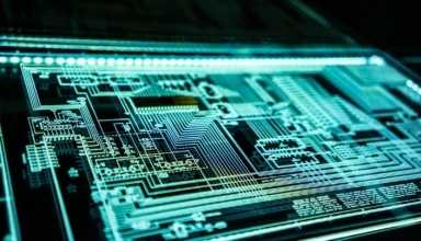 teal LED panel