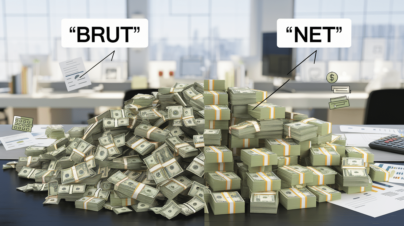 Comprendre la diff&eacute;rence entre brut et net : ce que vous devez savoir