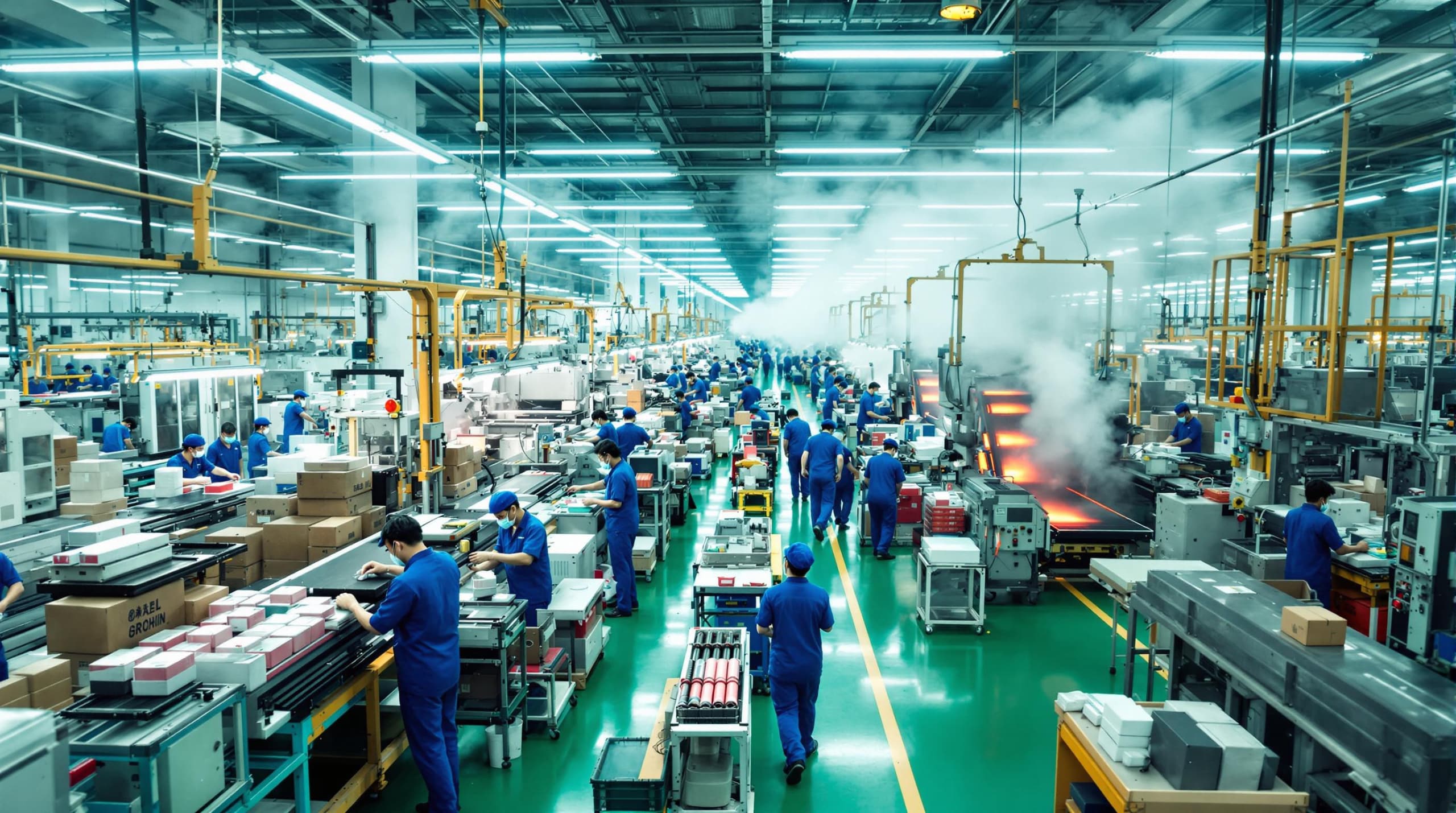 En Chine, les usines fonctionnent &agrave; plein r&eacute;gime tandis que la consommation ralentit