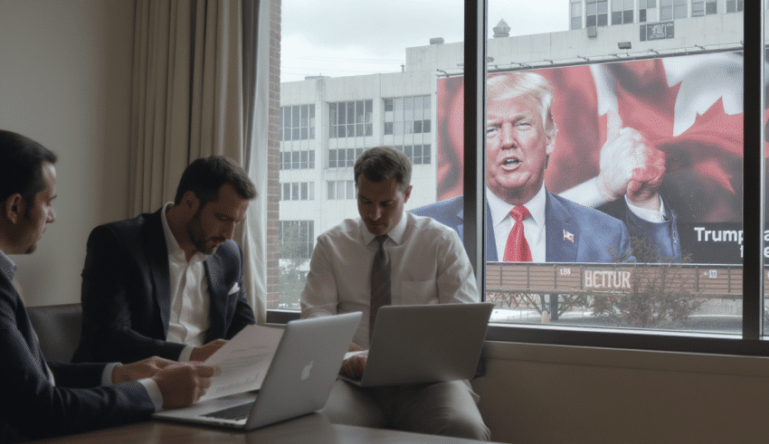 Les initiatives diplomatiques du Canada pour calmer les tensions avec Donald Trump entrav&eacute;es par une campagne publicitaire provocatrice