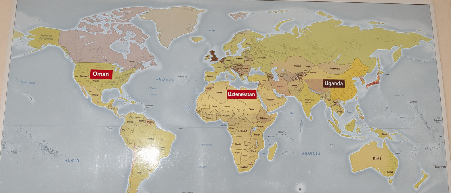 Pays en O : inventaire des pays et usages linguistiques associ&eacute;s