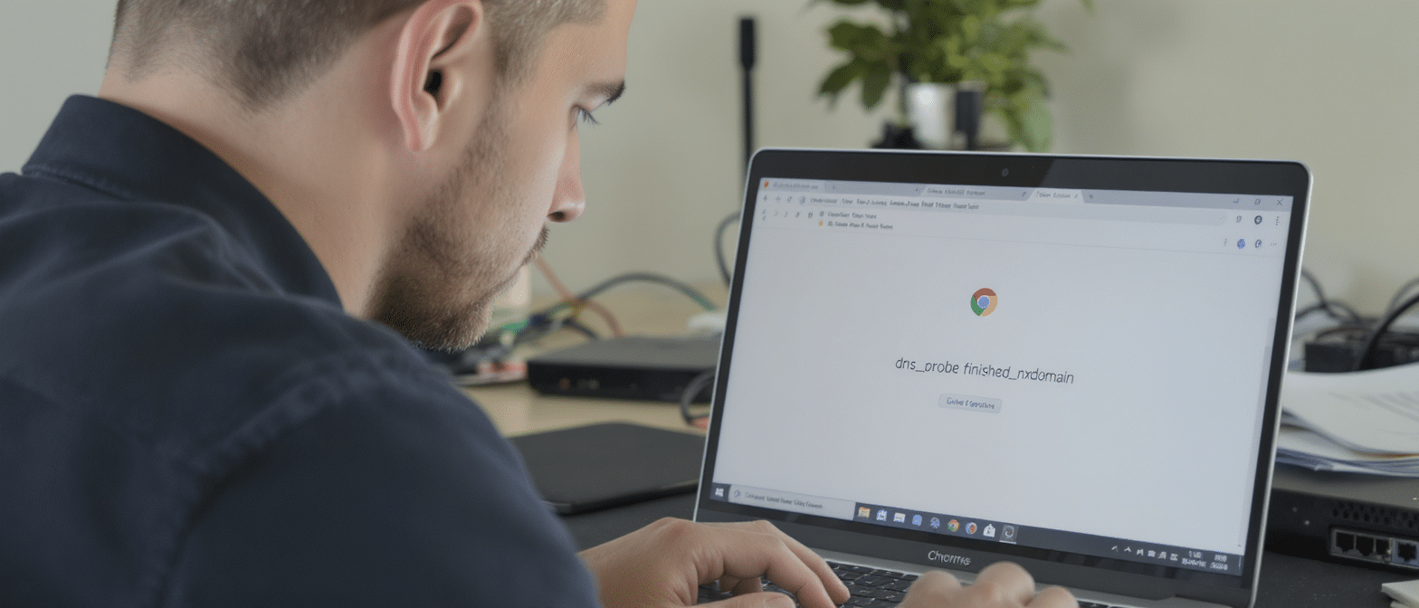 découvrez comment diagnostiquer et corriger l'erreur dns_probe_finished_nxdomain côté dns en entreprise, avec des solutions adaptées pour chrome et les postes gérés.