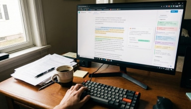 scribens, correcteur et outil linguistique en ligne, améliore votre rédaction professionnelle en français grâce à une correction précise et des suggestions d’amélioration.