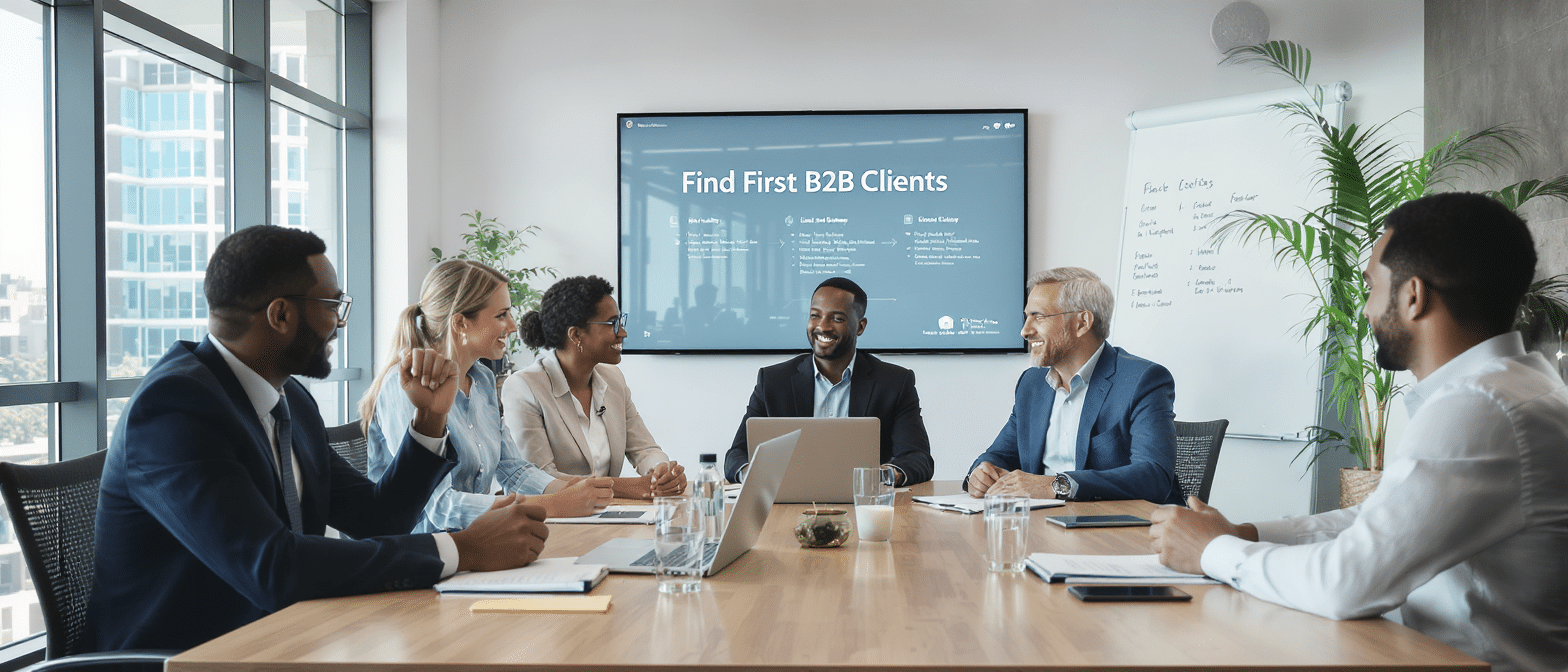 Trouver ses premiers clients en B2B : strat&eacute;gies efficaces pour d&eacute;marrer rapidement