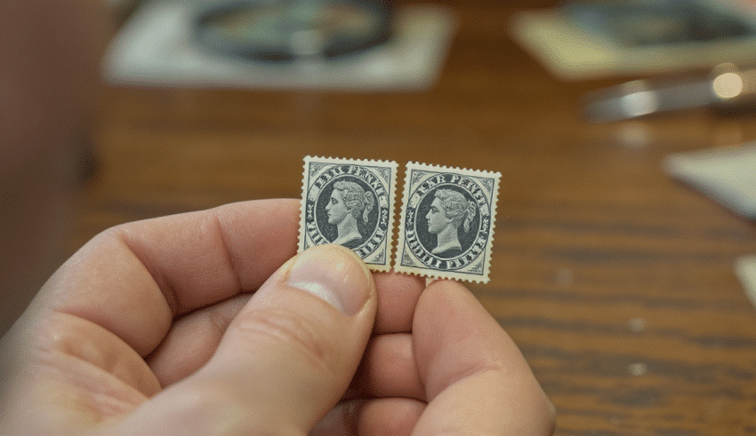 March&eacute; philat&eacute;lique : une paire rare du &laquo; Black Penny &raquo; s&rsquo;envole &agrave; 105 000 euros